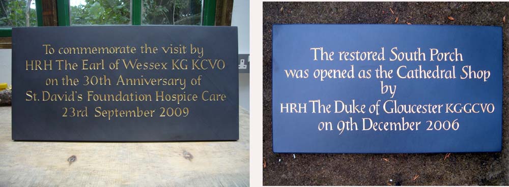 2 slate plaques