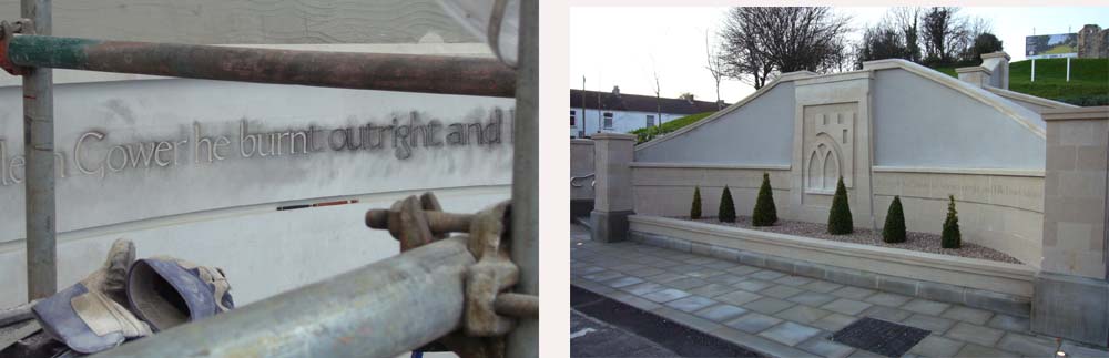 Oystermouth stone carving and lettering